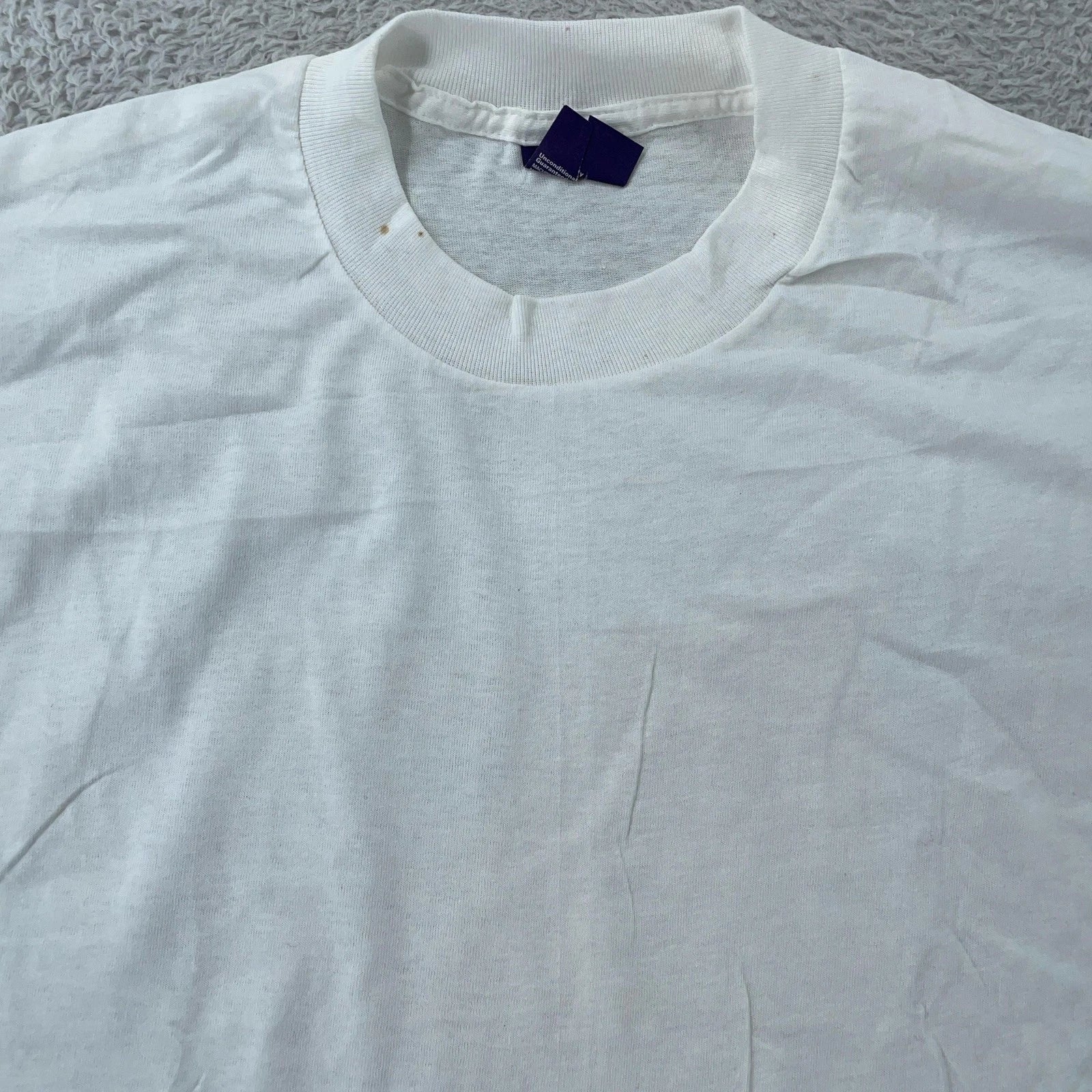 Vintage Blank White DPSC BVD Shirt Mens S/M Tee Combed Cotton Crewneck 90s