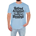 Retired Accountant Mens T-Shirt Still Counting My Blessings Funny Gift