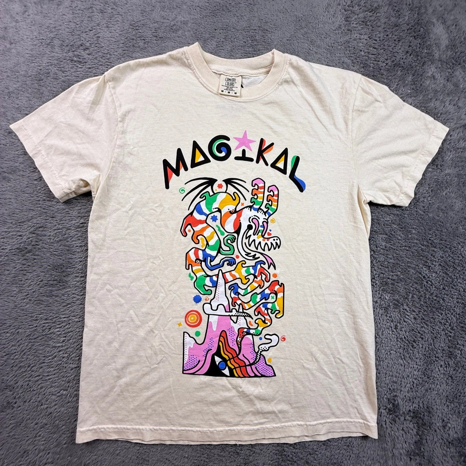 Enbodie Goo Machine Tattoo Shirt Adult M Cream NWOT Magikal Graphic Tee