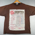 Empire Bigland Mens Ghetto Report Card Graphic T-Shirt Brown 2XL Streetwear Tee