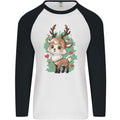 Christmas Cute Reindeer Xmas Mens L/S Baseball T-Shirt