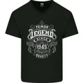 Premium Legend 81st Birthday 1945 Mens V-Neck Cotton T-Shirt