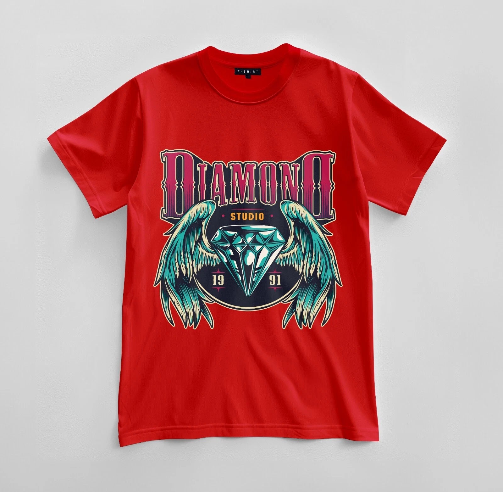 Custom Diamond Studio Graphic T-shirt Design Unisex Jersey Short Sleeve Tee