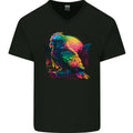 A Colourful Parrot Mens V-Neck Cotton T-Shirt
