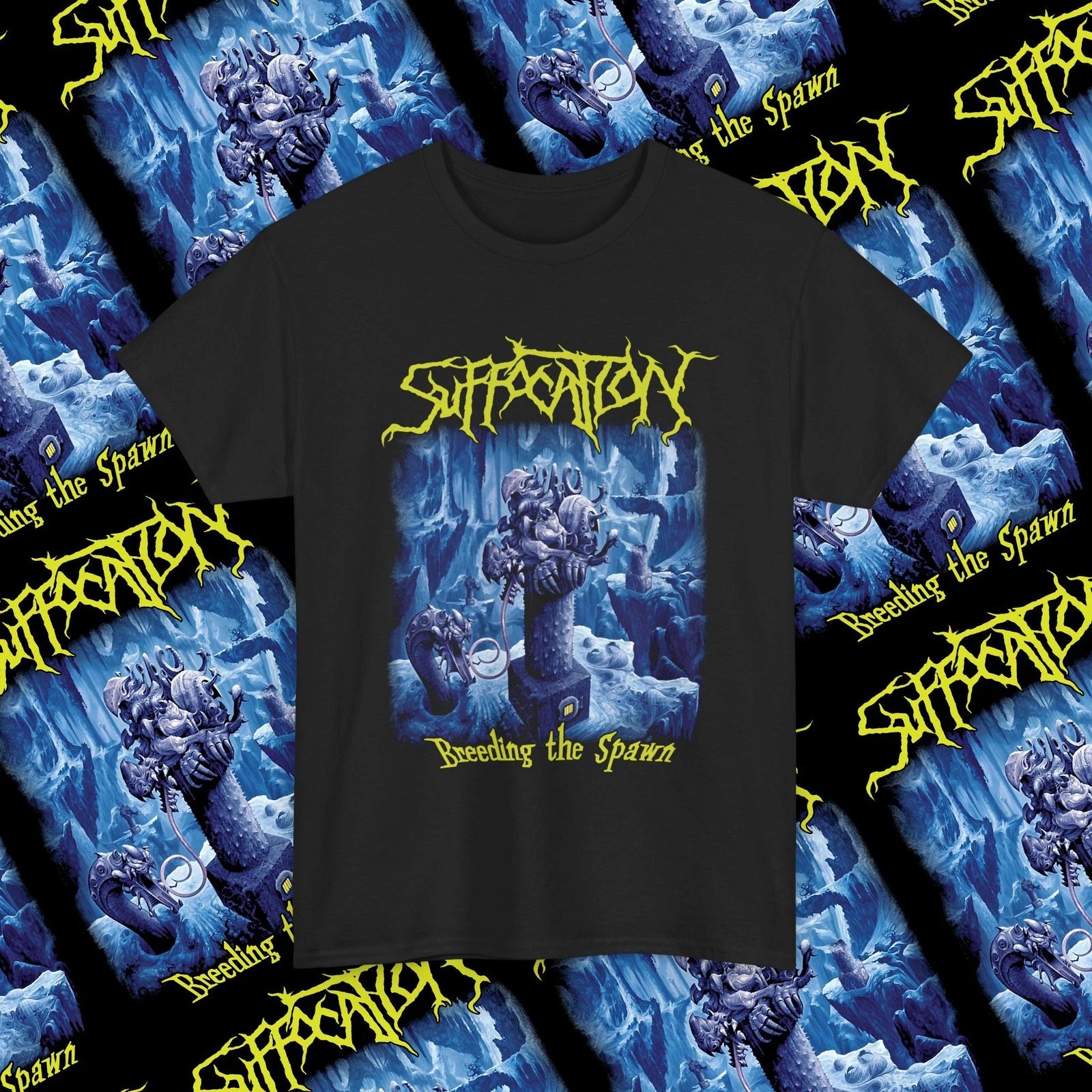 Suffocation “Breeding the Spawn” Double-Sided Death Metal Band T-Shirt