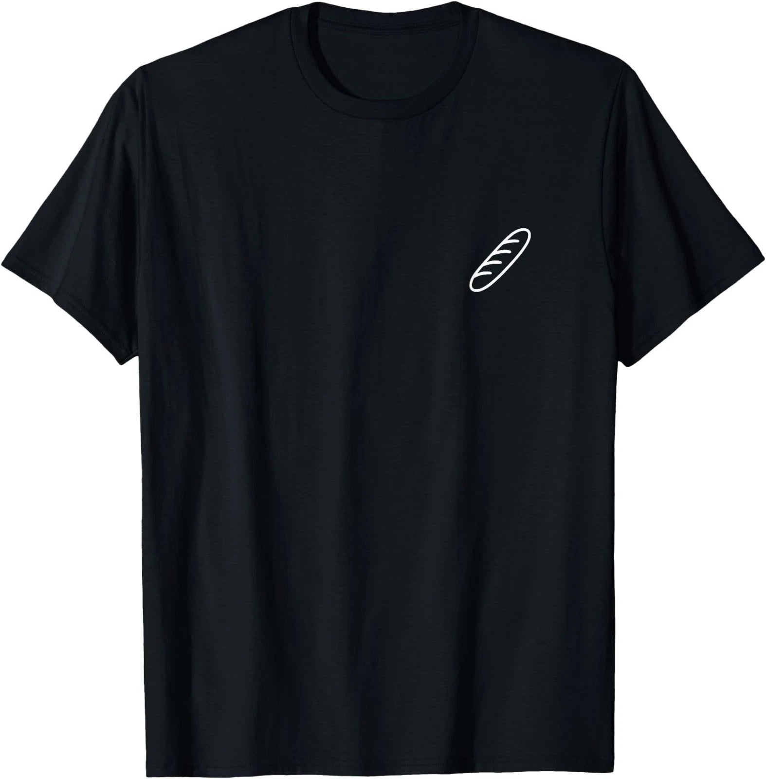 Line Art Icon Graphic Minimalist Simple Baguette T-Shirt