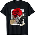 Streetwear Graphic Dark Floral Urban Aesthetic, Mens Fashion T-Shirt