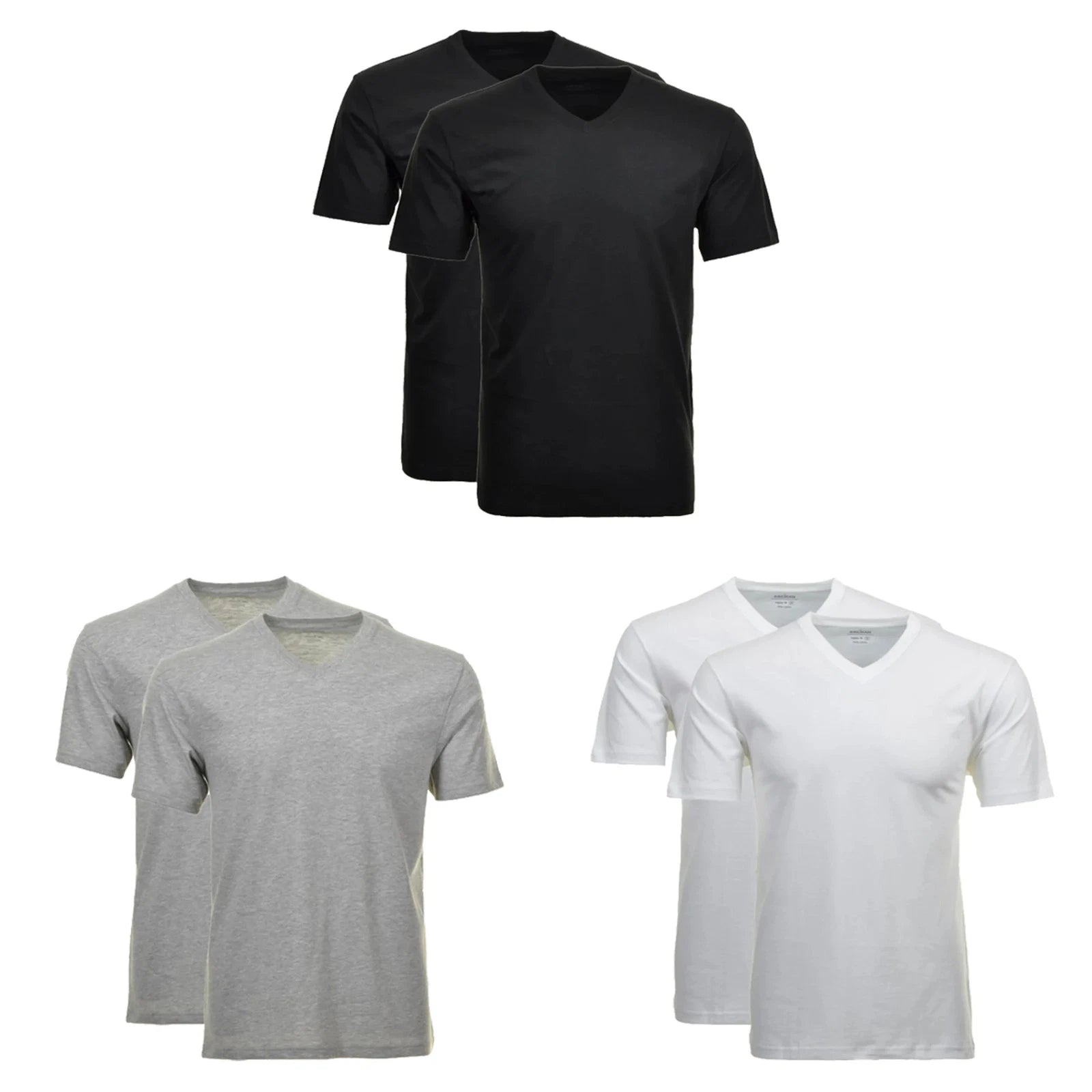 RAGMAN Men's T-Shirt Value Pack - 1/2 Sleeve, Undershirt, V-Neck