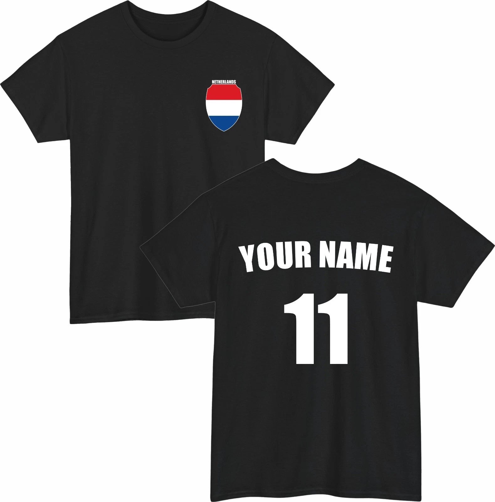 Personalised Netherland Football T-Shirt Custom Name And Number Sports Lover Top