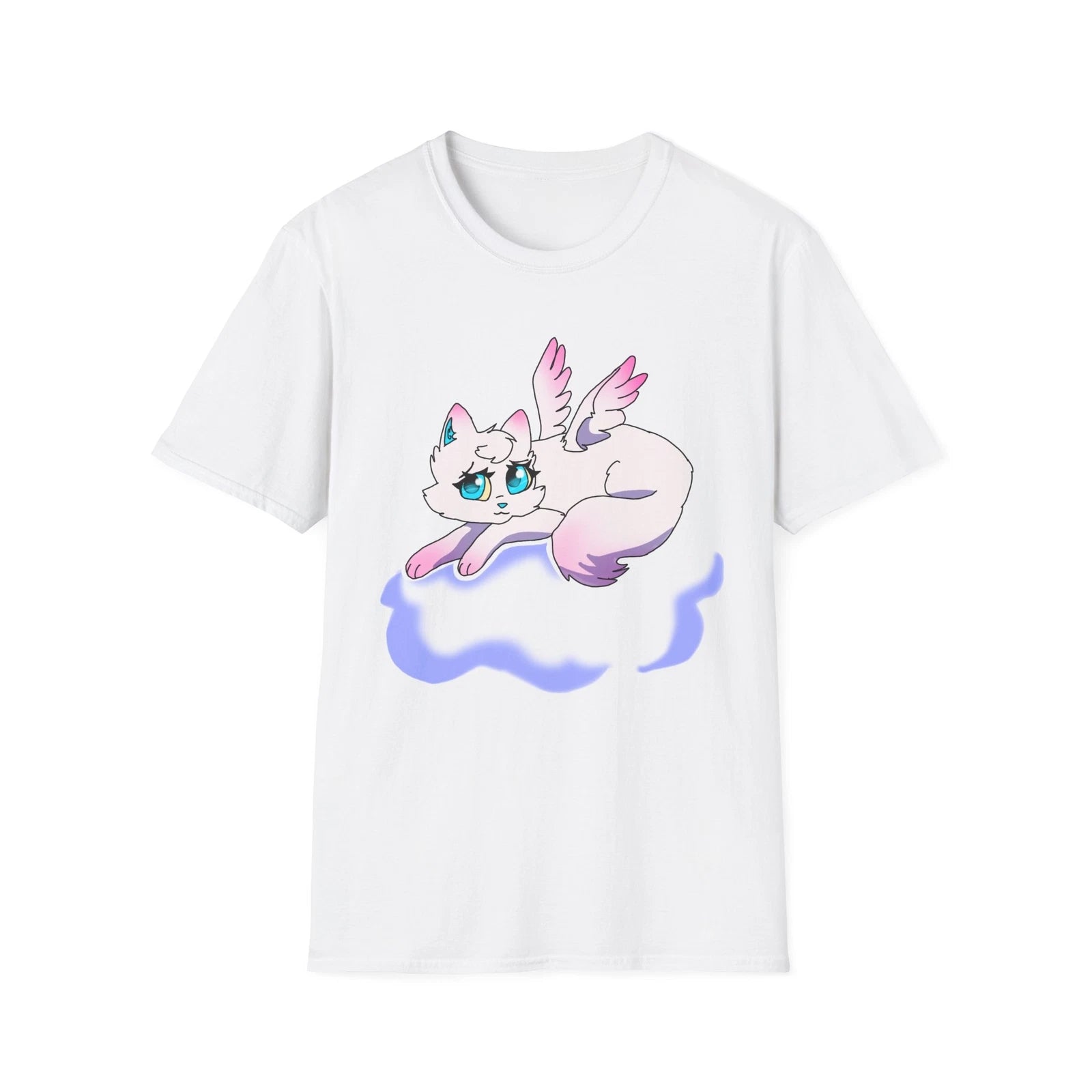 Whimsical Cat Graphic Tee, Cute Cat T-Shirt, Softstyle T-Shirt, Gift for Cat
