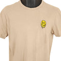 Dripping Face T Shirt Mens Size Medium Beige Embroidered Eighty Eight Streetwear
