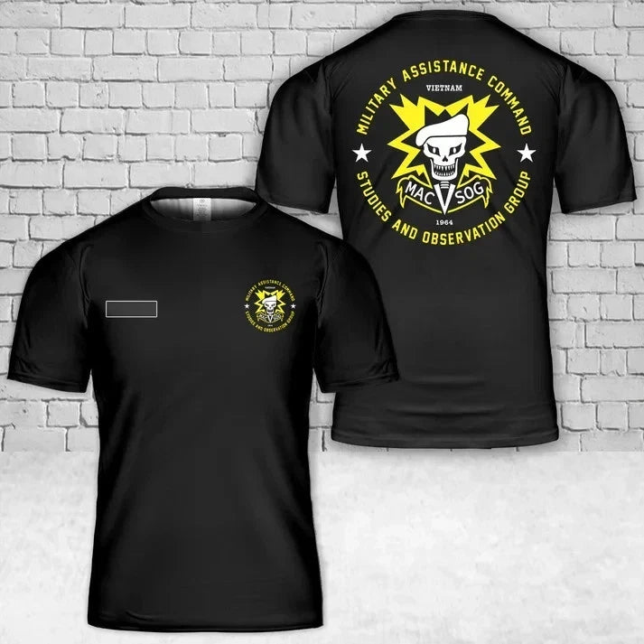Custom Name US Army Special Forces MACV SOG T-Shirt 3D