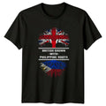 British Grown With Philippine Roots T-Shirt Dual Heritage Cultural Identity