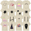 Minimalist Starburst Adult T-Shirt Organic Shapes Art Lover Gift
