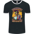 Zombies Need Coffee Too Funny Mens Ringer T-Shirt FotL