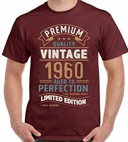 66th Birthday T-Shirt 1960 Mens Funny 66 Year old Vintage Year Limited Edition