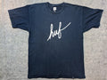 HUF Blue Spell Out Casual Crew Neck Cotton T Shirt Men's Large Slim Fit