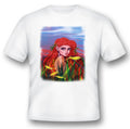 Mermaid girl redhead Black or White Tee