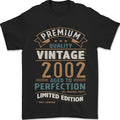 Premium Vintage 24th Birthday 2002 Mens T-Shirt 100% Cotton
