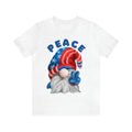 Peace Out Red White Blue Gnome Hot Custom Graphic Design Unisex Jersey Tee