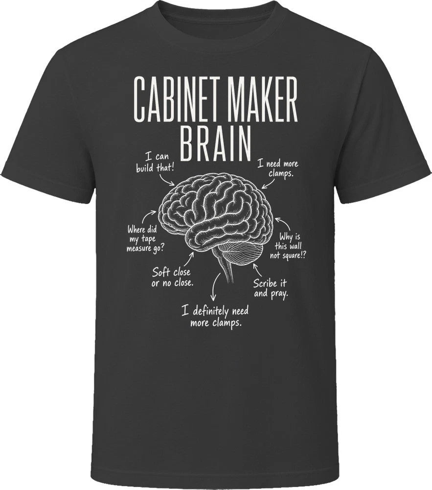 Cabinet Maker Brain Funny Woodworking T Shirt