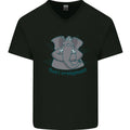 Irrelephant Funny Elephant Mens V-Neck Cotton T-Shirt