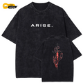 Solo Leveling ARISE T Shirt Manga Graphic Vintage Washed Oversized Tee Men Women