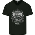 Premium Legend 76th Birthday 1950 Mens V-Neck Cotton T-Shirt
