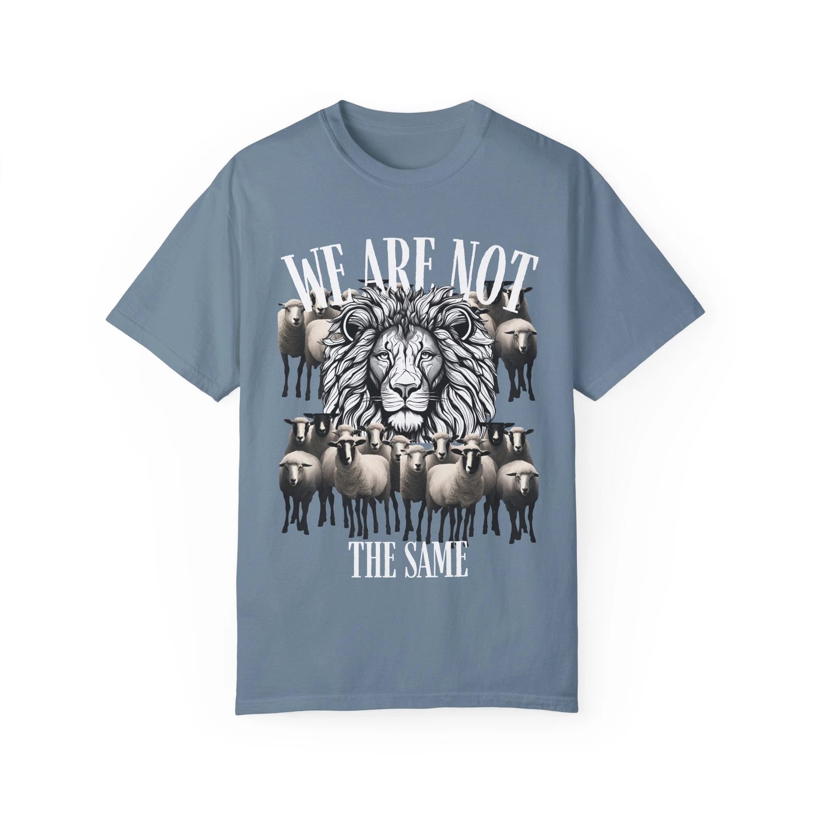 Lion Among Sheep Unisex T-Shirt, Animal Lovers Tee, Custom Graphic Tee, Gift for