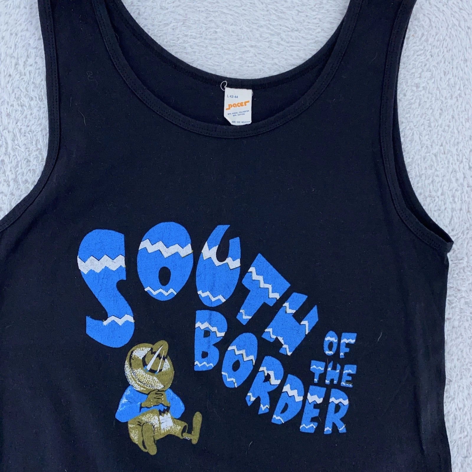 Vintage South of the Border Tank Top Shirt Mens XS Pedro Cartoon Graphic 80s USA