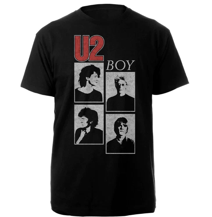 Vintage U2 Boy Band Heavy Cotton Black All Size Unisex Classic Shirt