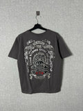 Vintage Jizo Bosatsu Graphic Tee Street Style Embroidery Skull Flame JNCO Style