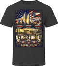 Never Forget 9/11 25th Anniversary Memorial Gift USA T Shirt