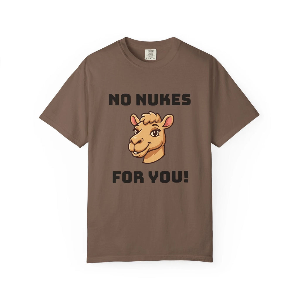 No Nukes Camel Illustration T-shirt | Anti Nuclear Message
