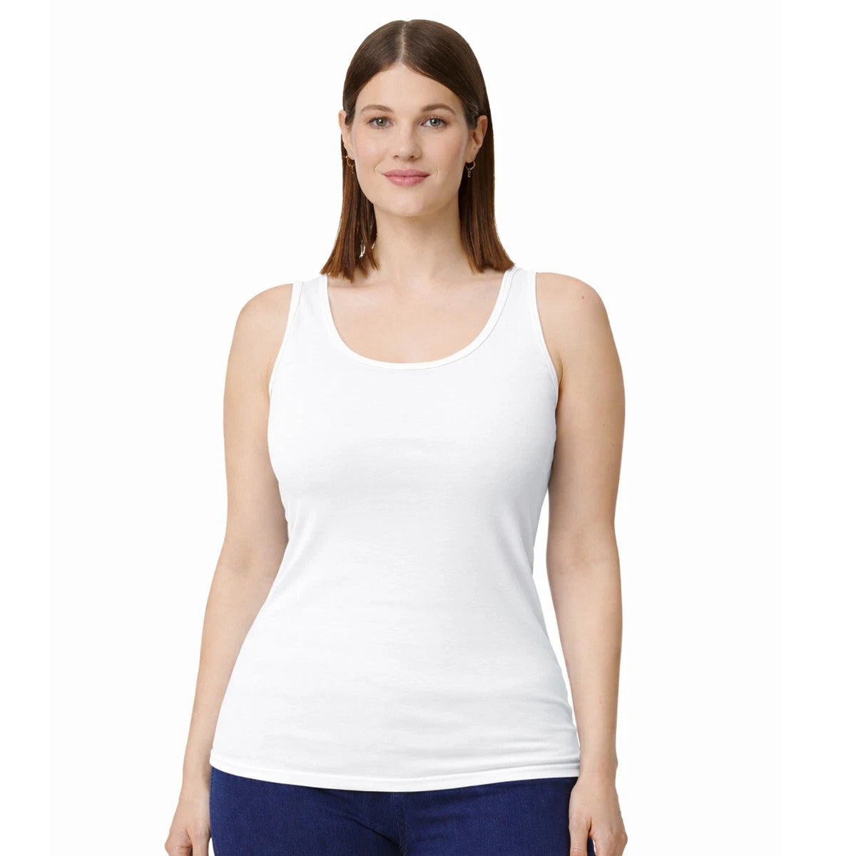 Plain Vest Women Men Cotton Sleeveless Basic Top #15