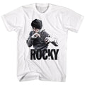 Rocky Movie Rocky In Sweats & Beanie Shadow Boxing Meat Locker Men's T Shirt
