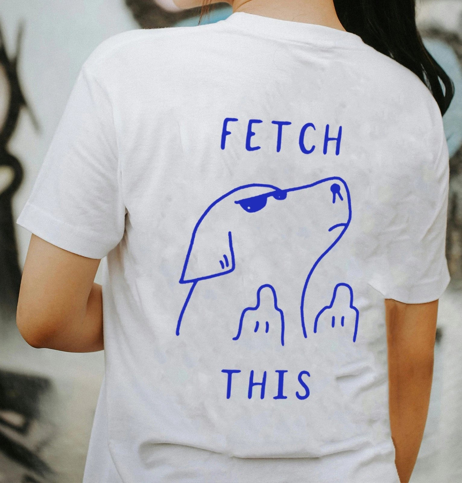 Fetch This Adult Unisex T-Shirt - Rude Trendy Humor Novelty Funny Joke Clip Art