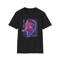 Neon Tengu Mens T-Shirt Cyberpunk Japanese Streetwear Yokai Demon Graphic Tee