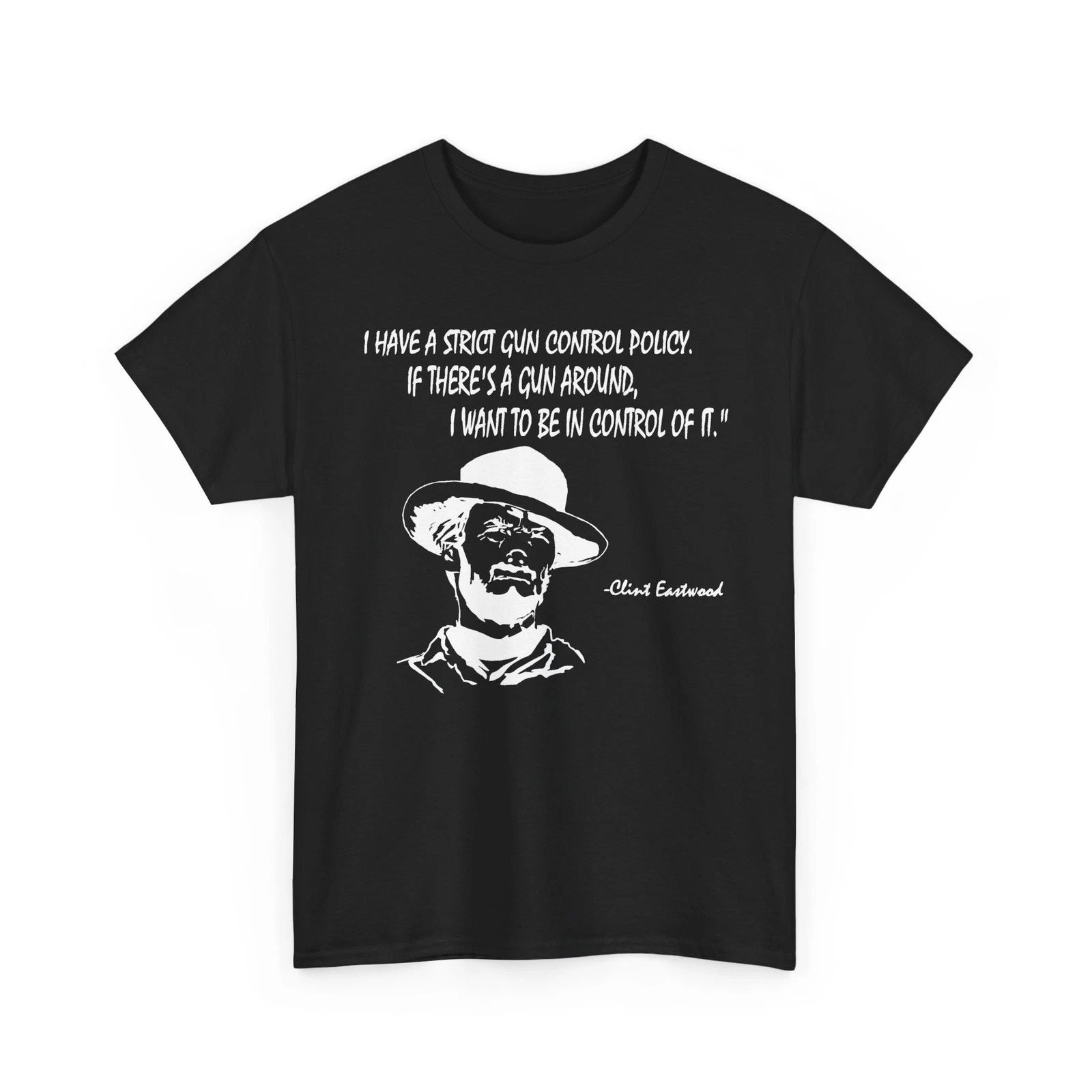 Dirty Harry Gun Control Movie Unisex Heavy Cotton Tshirt