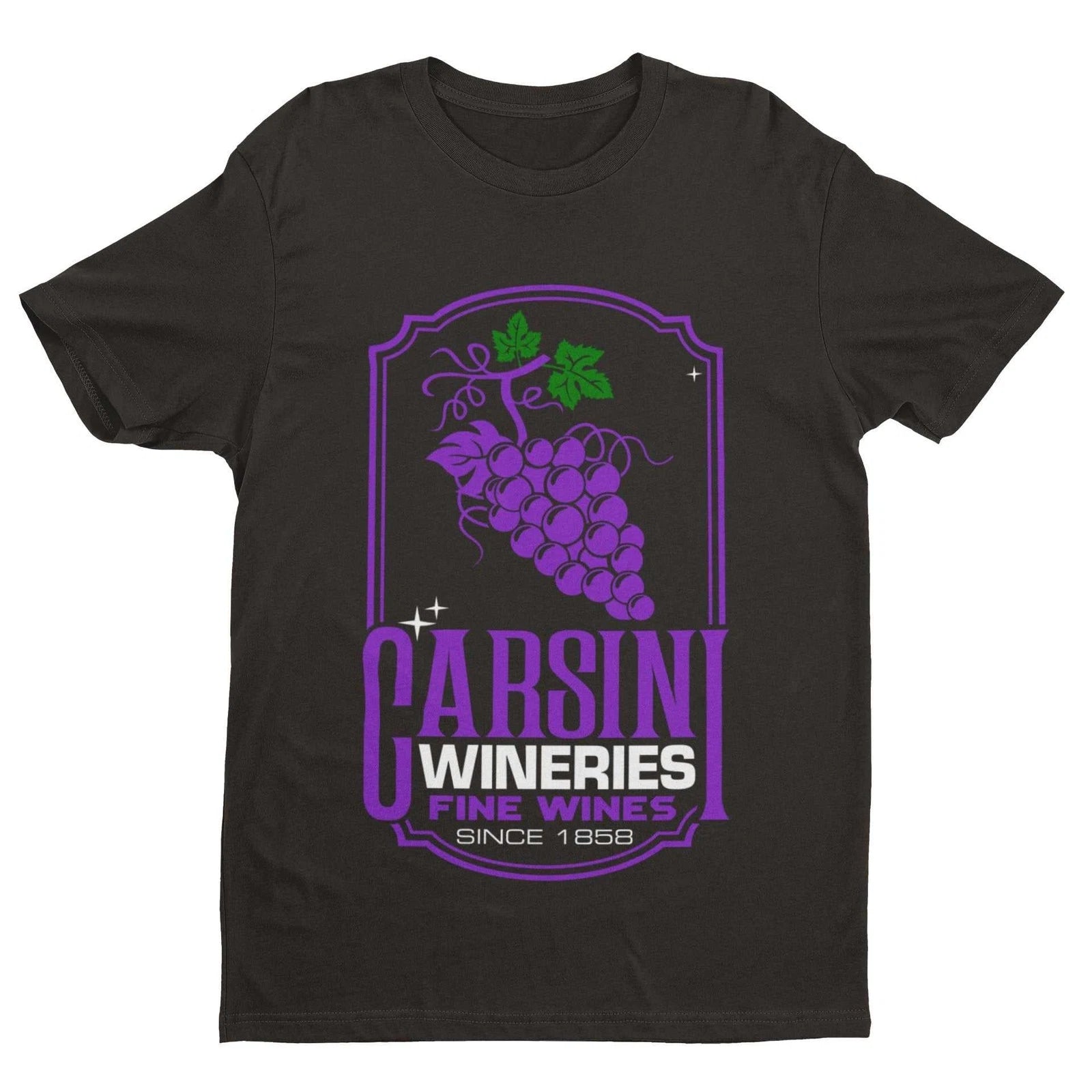 Carsini Wineries Retro 80s TV Themed T Shirt Columbo Detective Classic Gift idea