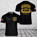 Custom Name US Army Rangers Tab Airborne T-Shirt Summer Shirt Gift All Size
