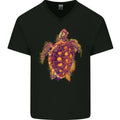 A Watercolour Turtle Mens V-Neck Cotton T-Shirt