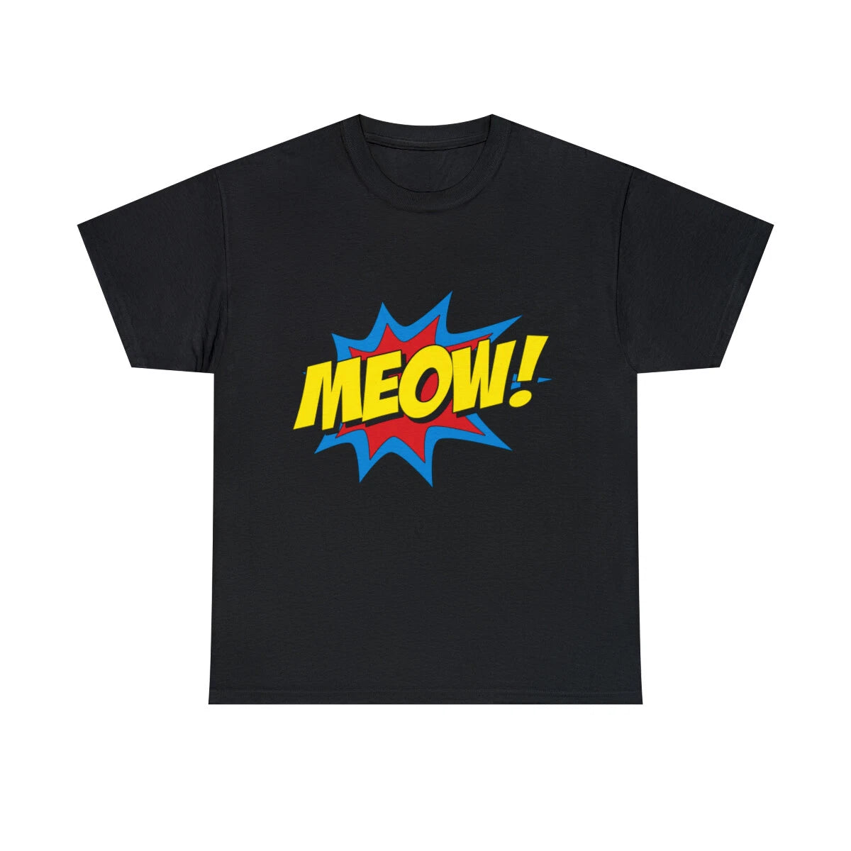 Cute Cat Meow Graphic Tee Shirt, S-5XL