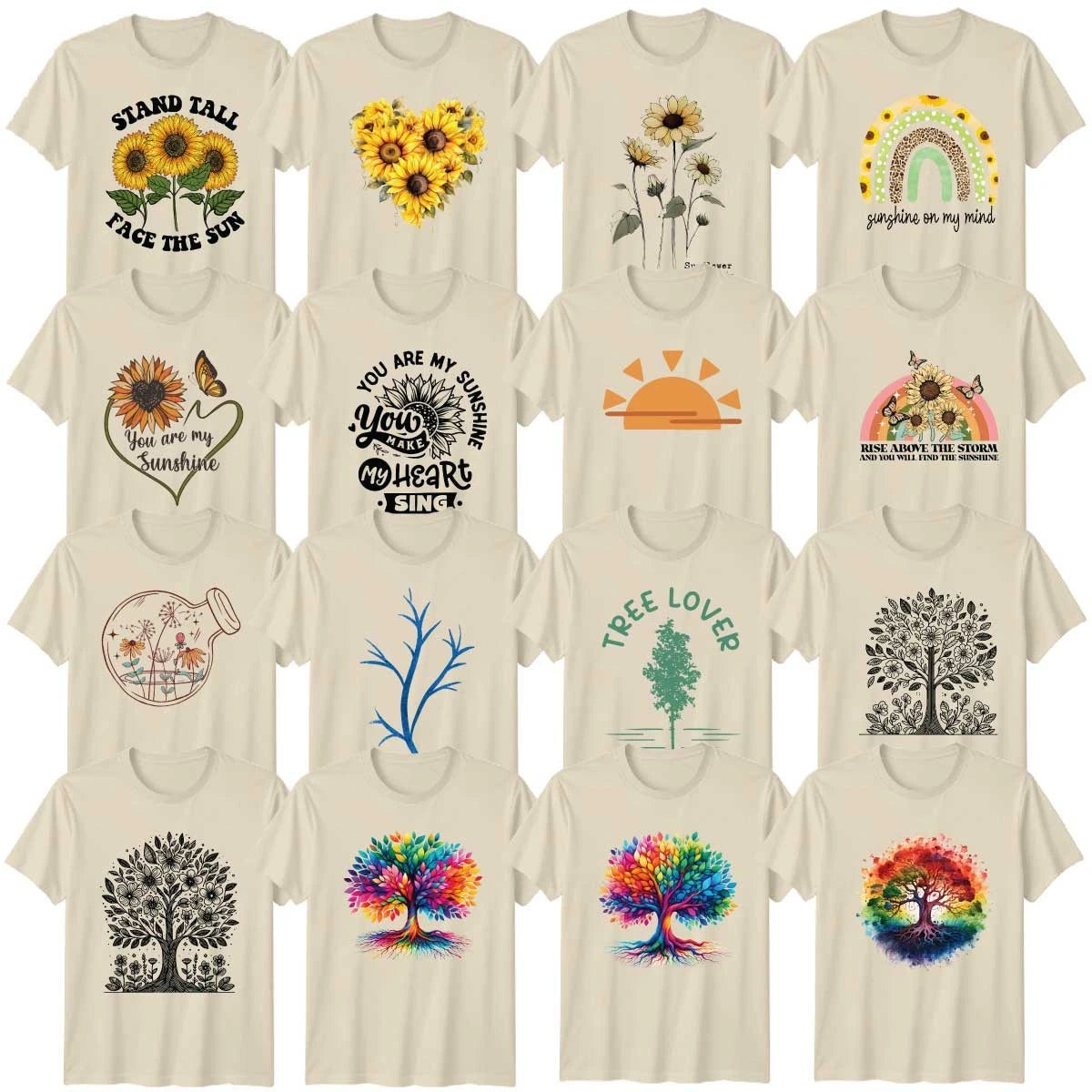 Watercolour Nature Floral Abstract Art Adult T-Shirt Tree Of Life Birthday Gift