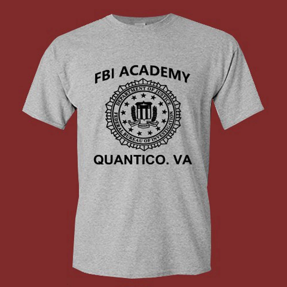 FBI Academy Quantico VA Men's Grey Size S-5XL