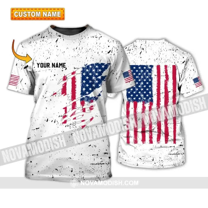 Unisex Shirt - Custom Name Shirt - America Flag 3D T-Shirt BS1731