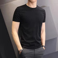 Affordable Brand New T Shirt Men T Shirt Solid Trendy Bottoming Round Neck