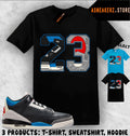 Tee Shirt Matching AJ 3 OG Rare Air 2025 Match Sneaker Retro Number 23 T-Shirt