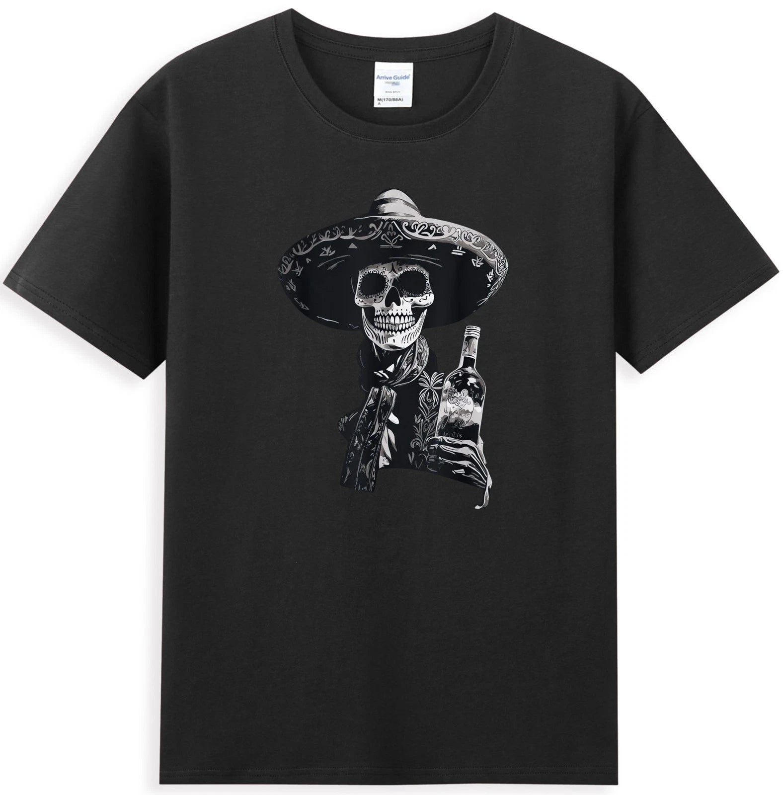 Skeleton Tequila Mexico Dia De Los Muertos Mexican Men's T-Shirt
