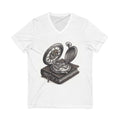 Summer White V-Neck Tee, Short Sleeve V-Neck Tee